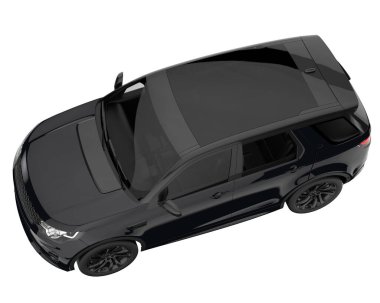 Realistic SUV isolated on white background. 3d rendering - illustration