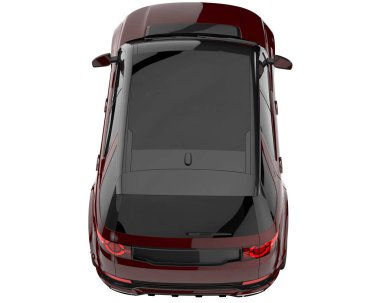 Realistic SUV isolated on white background. 3d rendering - illustration