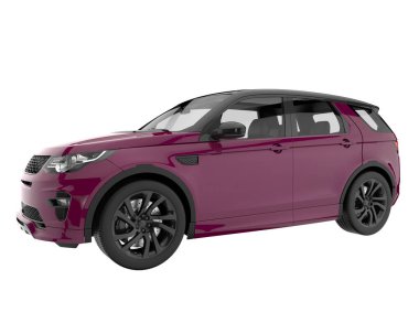 Realistic SUV isolated on white background. 3d rendering - illustration