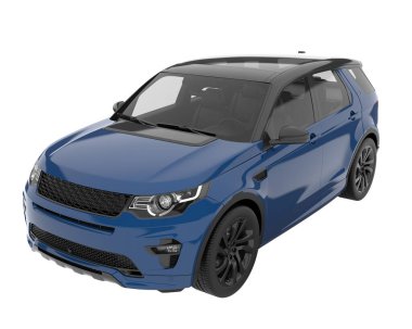 Realistic SUV isolated on white background. 3d rendering - illustration