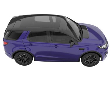 Realistic SUV isolated on white background. 3d rendering - illustration