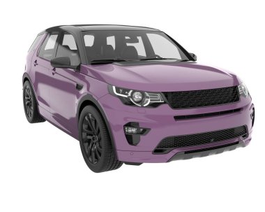 Realistic SUV isolated on white background. 3d rendering - illustration