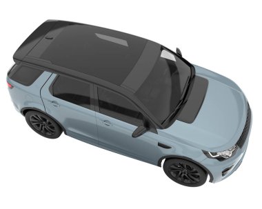 Realistic SUV isolated on white background. 3d rendering - illustration