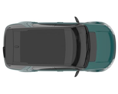 Realistic SUV isolated on white background. 3d rendering - illustration