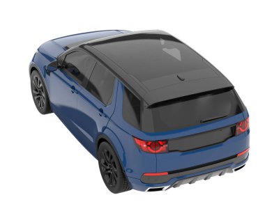 Realistic SUV isolated on white background. 3d rendering - illustration