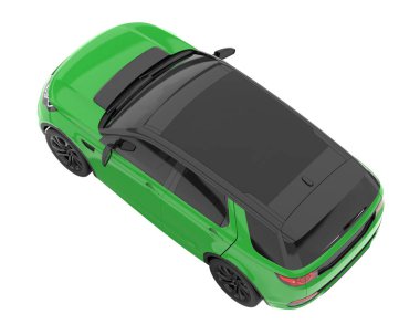 Realistic SUV isolated on white background. 3d rendering - illustration