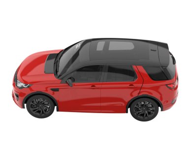 Realistic SUV isolated on white background. 3d rendering - illustration