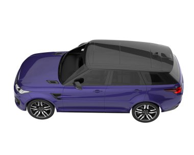 Realistic SUV isolated on white background. 3d rendering - illustration