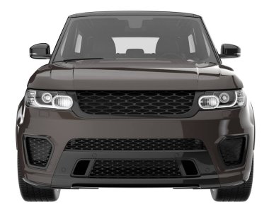 Realistic SUV isolated on white background. 3d rendering - illustration