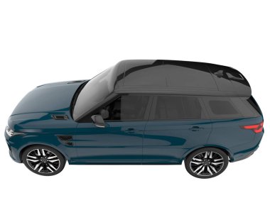 Realistic SUV isolated on white background. 3d rendering - illustration