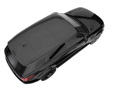 Realistic SUV isolated on white background. 3d rendering - illustration