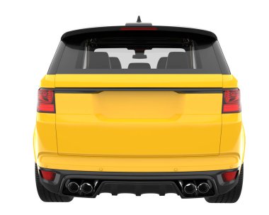 Realistic SUV isolated on white background. 3d rendering - illustration