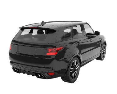 Realistic SUV isolated on white background. 3d rendering - illustration