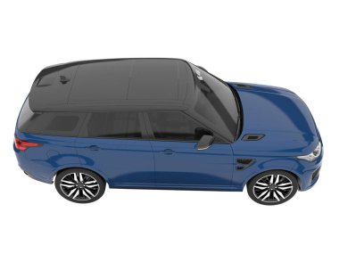 Realistic SUV isolated on white background. 3d rendering - illustration