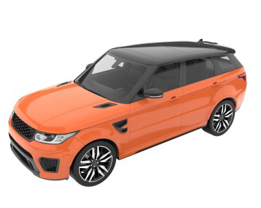 Realistic SUV isolated on white background. 3d rendering - illustration