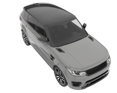 Realistic SUV isolated on white background. 3d rendering - illustration