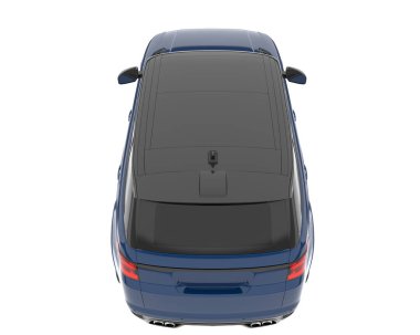 Realistic SUV isolated on white background. 3d rendering - illustration