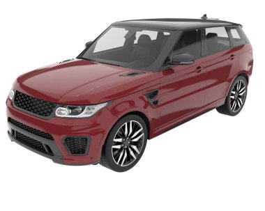 Realistic SUV isolated on white background. 3d rendering - illustration