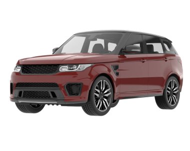 Realistic SUV isolated on white background. 3d rendering - illustration