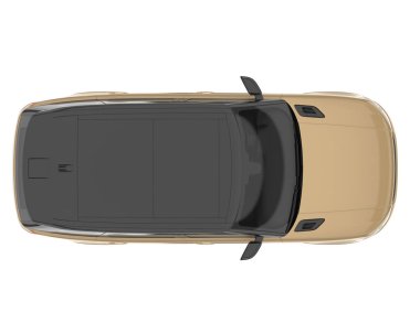 Realistic SUV isolated on white background. 3d rendering - illustration