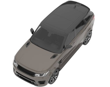 Realistic SUV isolated on white background. 3d rendering - illustration