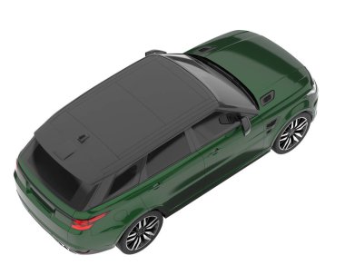 Realistic SUV isolated on white background. 3d rendering - illustration