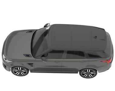 Realistic SUV isolated on white background. 3d rendering - illustration