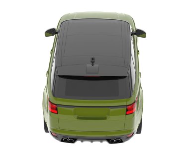 Realistic SUV isolated on white background. 3d rendering - illustration