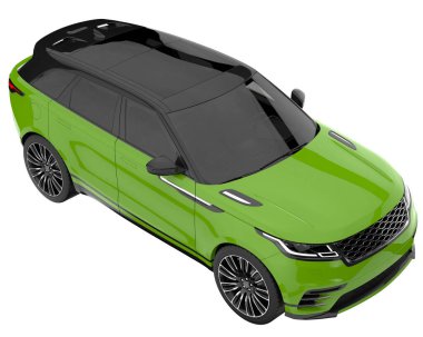 Realistic SUV isolated on white background. 3d rendering - illustration