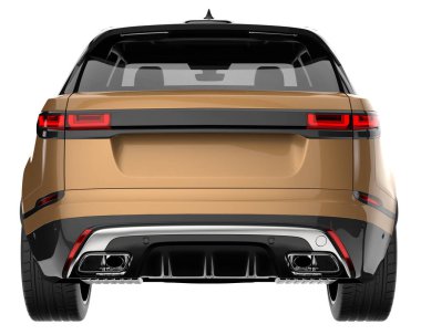 Realistic SUV isolated on white background. 3d rendering - illustration