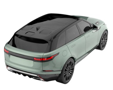 Realistic SUV isolated on white background. 3d rendering - illustration