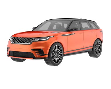 Realistic SUV isolated on white background. 3d rendering - illustration