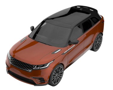 Realistic SUV isolated on white background. 3d rendering - illustration