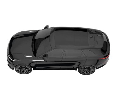 Realistic SUV isolated on white background. 3d rendering - illustration