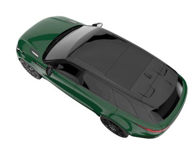 Realistic SUV isolated on white background. 3d rendering - illustration