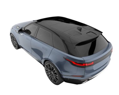 Realistic SUV isolated on white background. 3d rendering - illustration