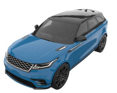 Realistic SUV isolated on white background. 3d rendering - illustration