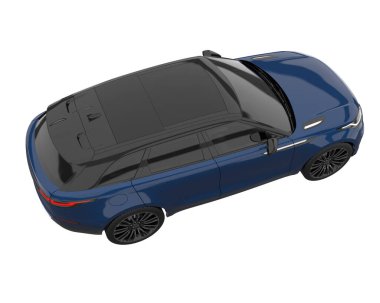 Realistic SUV isolated on white background. 3d rendering - illustration