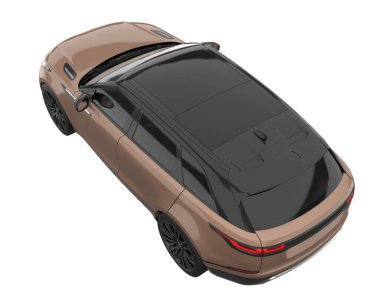 Realistic SUV isolated on white background. 3d rendering - illustration