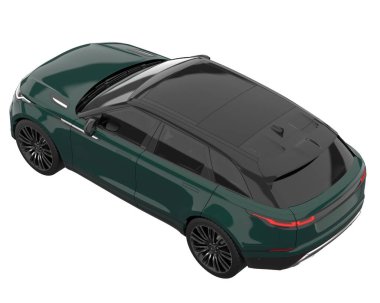 Realistic SUV isolated on white background. 3d rendering - illustration