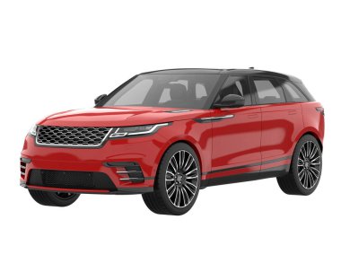 Realistic SUV isolated on white background. 3d rendering - illustration