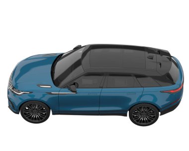 Realistic SUV isolated on white background. 3d rendering - illustration