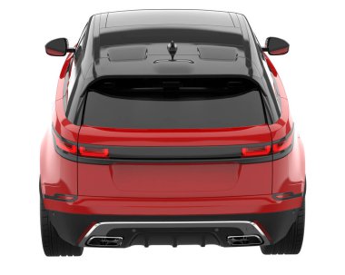 Realistic SUV isolated on white background. 3d rendering - illustration