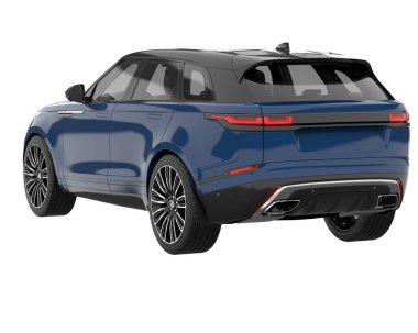 Realistic SUV isolated on white background. 3d rendering - illustration