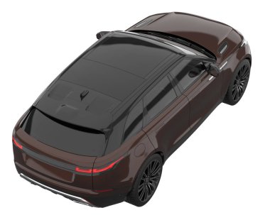 Realistic SUV isolated on white background. 3d rendering - illustration