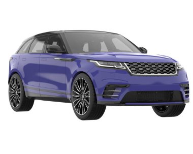 Realistic SUV isolated on white background. 3d rendering - illustration