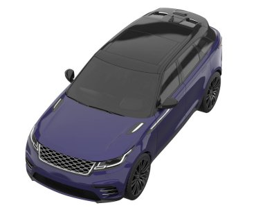 Realistic SUV isolated on white background. 3d rendering - illustration