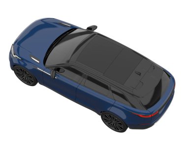 Realistic SUV isolated on white background. 3d rendering - illustration