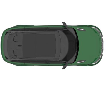 Realistic SUV isolated on white background. 3d rendering - illustration