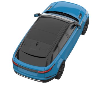 Realistic SUV isolated on white background. 3d rendering - illustration